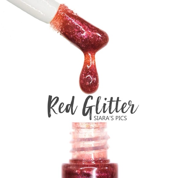 Lipsense Red Glitter Moisturizing Lip Gloss NEW Ruby Sparkling Shimmer Sparkle - Picture 2 of 7